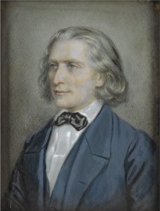 Portret van Franz Liszt 1811-1886, 1856 door Josef Nikolaus Kriehuber