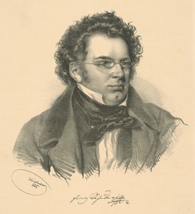 Portret van Franz Schubert, 1846 door Josef Nikolaus Kriehuber