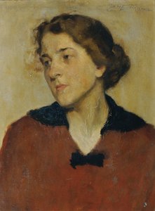 Vrouwenportret met rode trui