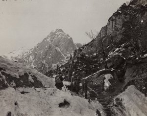 Album "Meine weltkriegs - Erinnerungen Zuid-West Front (Karinthië, Italië, Zuid-Tirol) 31/03/1915-12/11/1918 - Josef Zohles Wenen": Rosskofel (Monte Cavallo) door Josef Zohles