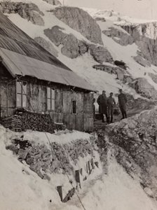 Album "Meine weltkriegs - Erinnerungen South-West Front (Karinthië, Italië, Zuid-Tirol) 31/03/1915-12/11/1918 - Josef Zohles Wien": militaire barak