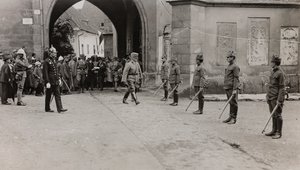 Album "Meine weltkriegs - Erinnerungen Zuidwestfront (Karinthië, Italië, Zuid-Tirol) 31/03/1915-12/11/1918 - Josef Zohles Wien": soldaten in Villach