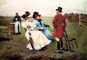 "Dag in de campagne" Schilderij door Josep Cusachs i Cusachs (1851-1908). Barcelona. Klooster van Montserrat. Museum van Montserrat.