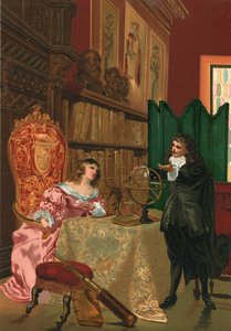 Descartes bespreekt filosofie met koningin Christina van Zweden