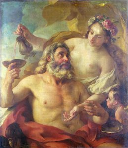 Jupiter, Hebe en Cupido door Joseph-Marie the Elder Vien