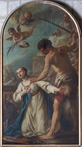 De Martelaar van Sint-Catharina door Joseph Marie the Elder Vien