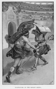 Gladiatoren in de Romeinse arena door Joseph (after) Finnemore