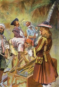 Robinson Crusoe: Ik gaf elke man een spade door Joseph (after) Finnemore
