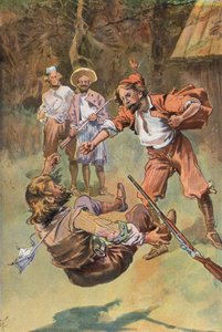 Robinson Crusoe: De Spanjaard slaat hem met één klap neer