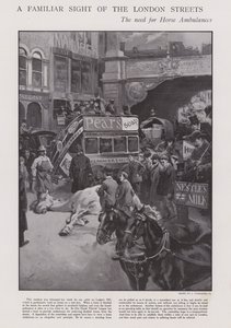 De noodzaak van paardenambulances op de straten van Londen door Joseph (after) Finnemore