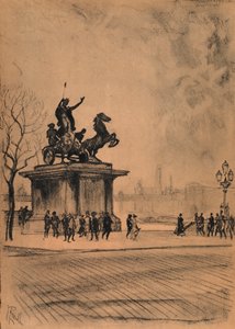 Boadicea, Westminster Bridge door Joseph (after) Pennell