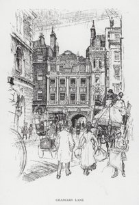 Chancery Lane door Joseph (after) Pennell