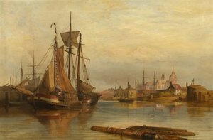 Uitzicht op Bristol Algemeen Ziekenhuis door Joseph (attr. to) Walter