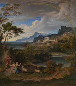 Heroïsch Landschap met Regenboog