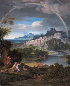 Heroïsch landschap met regenboog, 1806