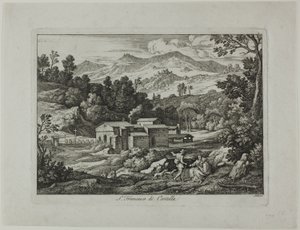 Klooster van San Francesco di Civitella in de Sabijnse bergen door Joseph Anton Koch