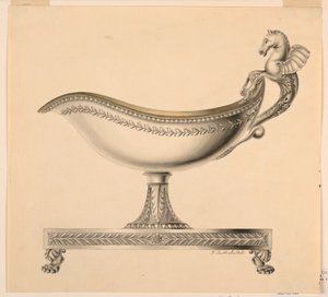 Tekening, Elevatie van een sausboot, 1790-1825