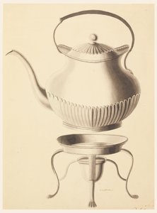 Ontwerp voor een waterketel met standaard door Joseph Anton Seethaler Ii
