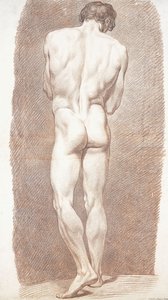 Studie van een mannelijk naakt, gezien van achteren, 1774