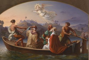 De drie wijzen op weg naar Bethlehem door Joseph Binder