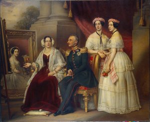 Familieportret van Joseph, hertog van Saksen-Altenburg