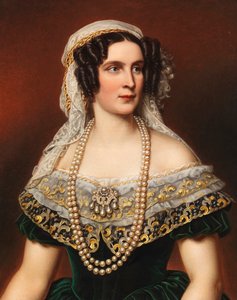 Portret van koningin Therese van Beieren, 1855