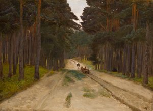 Bosvrachtwagen door Joseph Chelmonski