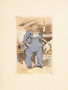 Kapitein Jack Bunsby, uit Dombey en Zoon (1848) door Joseph Clayton  Clarke