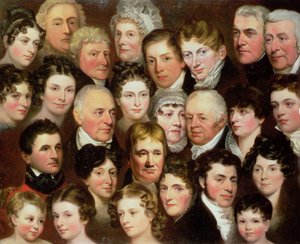 De familie Harvey uit Norwich, ca. 1820 door Joseph Clover