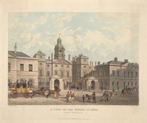 Een Uitzicht op Horse Guards vanaf Whitehall door Joseph Constantine Stadler