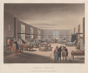 Ziekenhuis, Middlesex, 1 april 1809 door Joseph Constantine Stadler