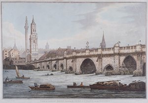 Oude London Bridge, Londen, 1790