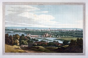 Uitzicht op Reading vanuit Caversham, Berkshire