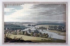 Uitzicht op Streatley en Goring in Berkshire en Oxfordshire, 1793
