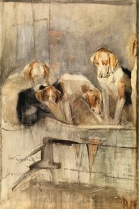 Foxhounds - Jingling Gate door Joseph Crawhall