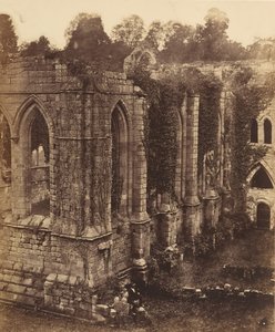 Fountains Abbey. De Refter en Keuken, 1850s door Joseph Cundall