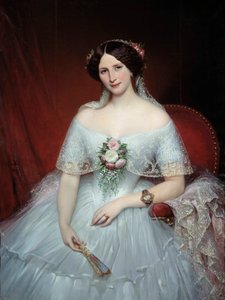 Portret van Madame Pouchet, vrouw van dokter Archimede Pouchet door Joseph Desire Court
