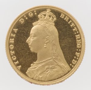 Koningin Victoria Jubileum Hoofd proef soeverein, 1887 door Joseph Edgar Boehm