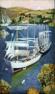 Brikken op de Fowey-estuarium, ca. 1929