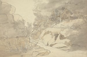 Rustiek en huisjes bij een rivier