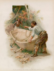 Illustratie voor Robinson Crusoe door Joseph Finnemore