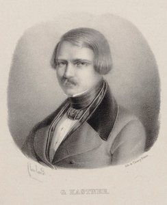 Portret van de componist Jean-Georges Kastner 1810-1867 door Joseph Frédéric Flaxland