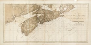 Een kaart van Nova Scotia