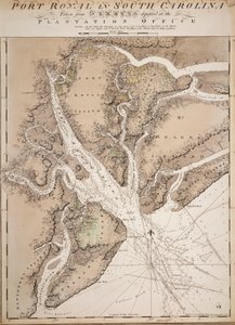 Kaart van Port Royal in South Carolina, Verenigde Staten van Amerika