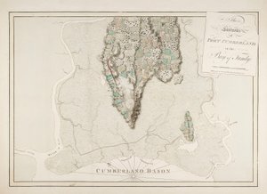 De omgeving van Fort Cumberland in de Baai van Fundy door Joseph Frederick Wallet DesBarres