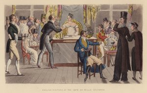 Engelse Bezoekers in het Café de Mille Colonnes