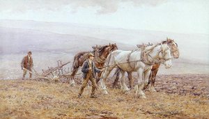 Ploegen op de Downs door Joseph Harold Swanwick