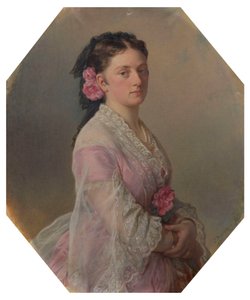 Princess Marie of Baden, later Princess Ernest of Leiningen (1831-1899) door Joseph Hartmann