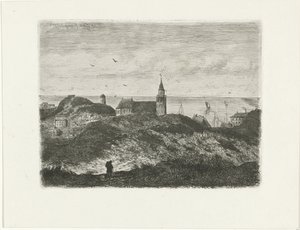 Gezicht op Scheveningen door Joseph Hartogensis