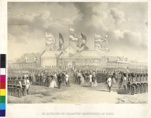 Uitgifte van het briljante insigne van de Orde bij glacis